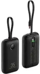 VEGER Powerbank 10000 mAh mit integrierten Kabeln Typ C / Lightning PD QC3.0...