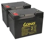 24V 75Ah Akku-Satz passend f&uuml;r Proflex VR350F, VR350S und VR500F &ndash; 2x Kung...