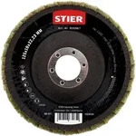 STIER Vlies F&auml;cherschleifscheiben, 125 x 18 x 22,23 mm, grob, 5 Stk., k&uuml;hler