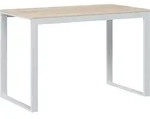 vidaXL Computertisch Wei&szlig; und Eiche-Optik 110x60x73 cm Holzwerkstoff - Braun