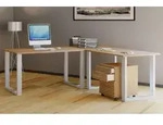 VCM VCM Holz Schreibtisch | Eckschreibtisch schlicht | 130x130 | L Form links...