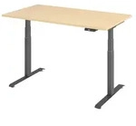 b&uuml;m&ouml; Schreibtisch elektrisch Lite - Nachbildung Ahorn, Gestell: Graphit,...