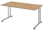 b&uuml;m&ouml; Schreibtisch Serie-Z - Gestell: Silber, Gr&ouml;&szlig;e: 160 x 80 cm,...