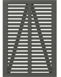 Einzeltor PLUS Harmoni inkl. Beschl&auml;ge 100 x 140 cm RAL 7022 grau - Grau
