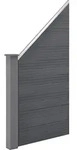 WPC Gartenzaun 'Segovia' Schr&auml;gelement 180 x 96 cm Sichtschutz Grau - Grau