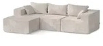 Ecksofa mit Relaxfunktion Vicco Nuvio Beige 250 x 169 cm, Model 61466 - Beige