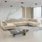 Masseno Ecksofa URMANO mit Schlaffunktion U-Form, Sofa mit Bettkasten,