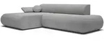 Selsey Armone &ndash; Ecksofa mit Schlaffunktion, Chenille, Ottomane links, Grau -...
