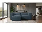 Ecksofa Designersofa NEVIO XS in Stoff Lincoln Blau Ottomane Links - Blau