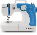 GLAESERhome N&auml;hmaschine mia350 himmelblau | Anf&auml;nger N&auml;hmaschine - Wei&szlig;/Blau