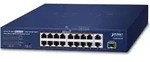 PLANET 16-Port 10/100TX 802.3at PoE, Unmanaged, Fast Ethernet (10/100), Vollduplex,