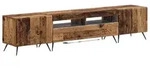 vidaXL 5-teiliges LED TV Schrank Altholz Holzwerkstoff - Grau