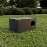 QLS Wetterfestes Katzenhaus aus Styropor &ndash; 60x40 cm isoliertes Schutzh&auml;uschen
