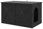 vidaXL Katzenhaus Schwarz 85 x 55 x 50,5 cm Holzwerkstoff - Schwarz