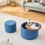 MODFU 2er-Set Couchtische Wohnzimmertisch mit herausnehmbarer