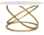 Couchtisch Vicco Calgary Wei&szlig;/Gold 79.5 x 46 cm mit gro&szlig;er Arbeitsfl&auml;che, Model