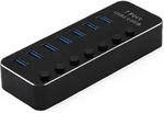 ROLINE USB 3.2 Gen 1 Notebook Hub, 7 Ports, einzeln schaltbar