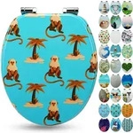 Sanfino&reg; Premium WC Sitz "Monkey Island" hochwertiger Toilettendeckel mit