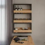 Weinglasregal Vicco Repose Goldkraft Eiche/Anthrazit 60 x 98 cm, Model 55583 -