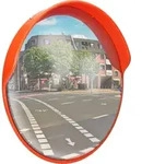 ECD Germany Verkehrsspiegel mit schwenkbare Halterung, &Oslash; 30cm, Rot, wetterfest