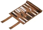 Relaxdays Backgammon, Reisespiel zum Aufrollen, inkl. Zubeh&ouml;r, Spielfeld BxT:...