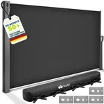tillvex&reg; Seitenmarkise 180x400 cm Anthrazit ausziehbar & Blickdicht |...