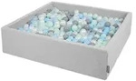 KiddyMoon B&auml;llebad 120x30cm 600 B&auml;lle &empty;7cm Quadrat B&auml;llepool Mit Bunten...
