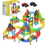 Olvy Magnetische Bausteine Montessori Spielzeug &ndash; 126 Magnet-Tiles f&uuml;r...