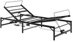 vidaXL Elektrisch verstellbares Bettgestell Schwarz 100 x 190 cm Stahl - Schwarz