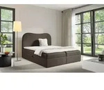 Boxspringbett Schlafzimmerbett DARLIN 140x220cm Stoff Gerra Dunkelgrau - Grau