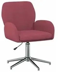 vidaXL Drehstuhl 54 x 58 x 90 cm Weinrot Stoff - Rot