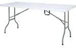 Klapptisch Akita Strapazierf&auml;higer und Wetterfester Tisch 183 x 76 cm - Wei&szlig;