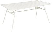 BELIANI Gartentisch Hellbeige Eisen 160 x 90 cm Rechteckig Pulverbeschichtet...