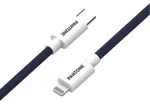 Pantone PT-CTL002-5N Lightning-Kabel 1,5 m Blau, Wei&szlig; - Blau/Wei&szlig;
