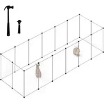 EUGAD Freigehege f&uuml;r Kaninchen, Meerschweinchen Gehege, BHT 302x72x102cm