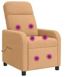 vidaXL Massage Relaxsessel Beige Boucl&eacute; - Beige