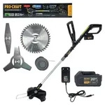 Procraft CT20BL Akku Rasentrimmer 20 V 30 cm Brushless Black Edition + 1x Akku 3,0 Ah