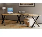 VCM VCM Holz Schreibtisch | Eckschreibtisch schlicht | 160x160 | L Form links...