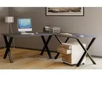 VCM VCM Holz Schreibtisch | Eckschreibtisch schlicht | 160x130 | L Form links...