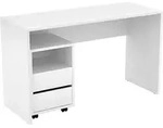 Masseno Schreibtisch AMATO 130x50x75 cm B&uuml;rotisch Computertisch, Wei&szlig; - Wei&szlig;