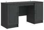 vidaXL Schreibtisch Schwarz 142,5 x 50 x 75 cm Holzwerkstoff - Schwarz