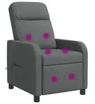 vidaXL Massage Relaxsessel Dunkelgrau Stoff - Dunkelgrau