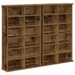 vidaXL CD Regal 2 Stk. Altholz 60 x 17 x 92 cm Holzwerkstoff - Braun