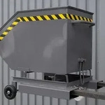 STIER Kastenwagen mit Rollen + Einfahrtaschen 250l 300kg anthrazitgrau