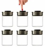 BURI Vorratsglas Vakuumglas 6er Set 700ml | Vorratsdosen Glas mit Edelstahl...