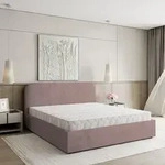 Masseno Polsterbett RENIVE K 200x200 cm, Polsterbett mit Bettk&auml;sten -Rosa,...