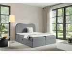 Boxspringbett Schlafzimmerbett DARLIN 180x200cm Stoff Gerra Grau - Grau