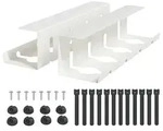 vidaXL Unter dem Schreibtisch Kabelmanagement Tray 2 Stk. Wei&szlig; - Wei&szlig;