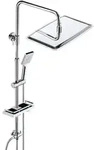 JOHO Regendusche Duschsystem ohne Duscharmatur Chrom Duschset mit Ablage, Duschkopf,