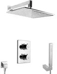 PaulGurkes unterputz Duschsystem mit Thermostat Regendusche Duschset Messing...